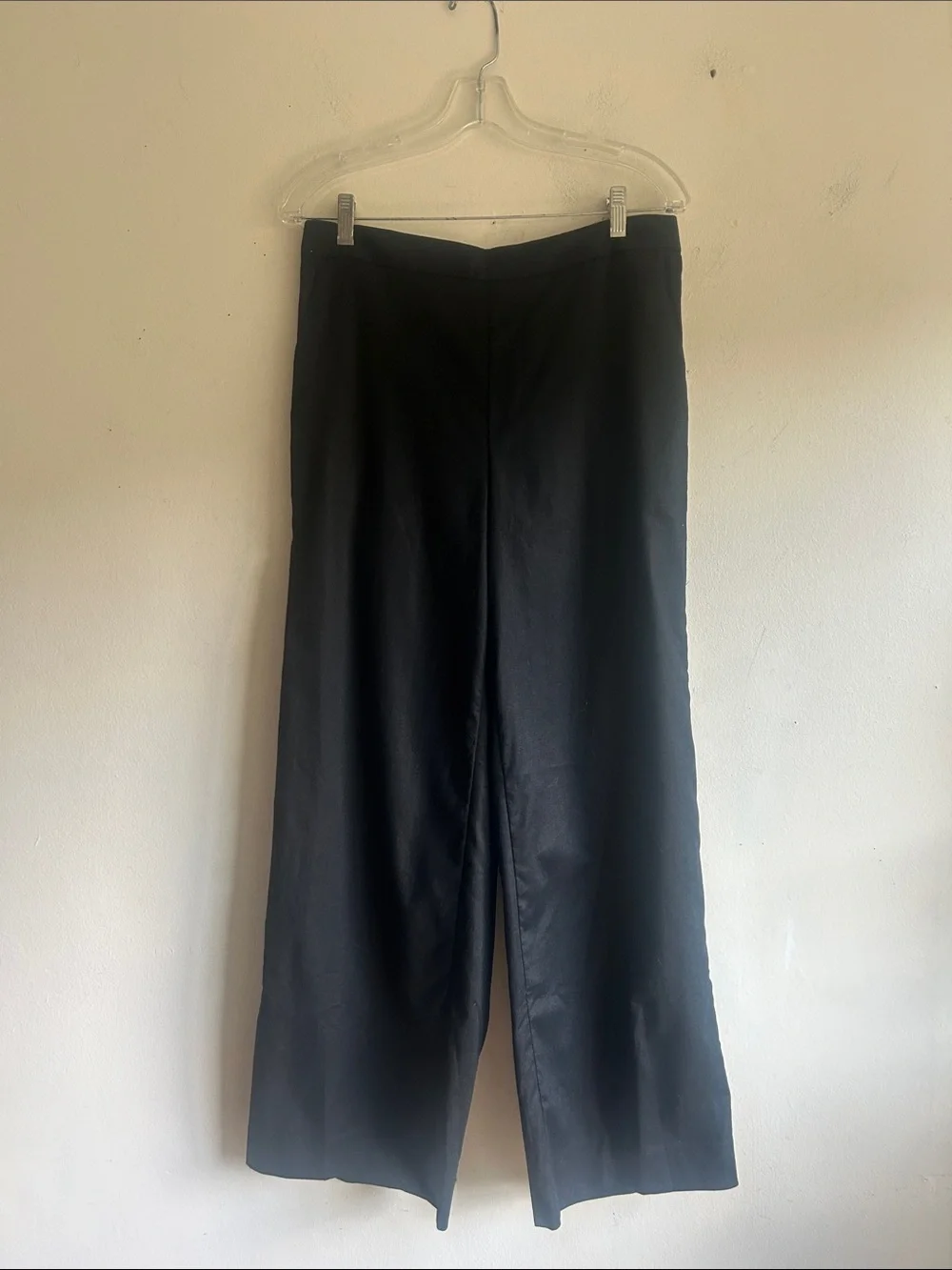 Banana Republic Hayden Wide Leg Linen Blend Black Pants Size Medium NWT